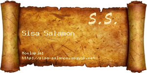Sisa Salamon névjegykártya